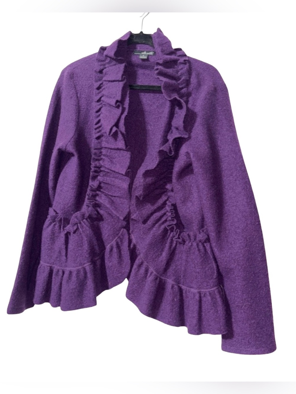 Willi Smith Purple Ruffled Blazer